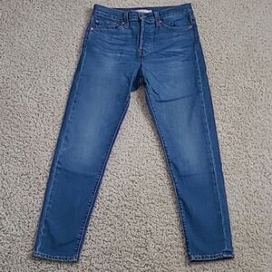 Levi's Wedgie Skinny Concealed Buttonfly Blue Denim Jeans 28